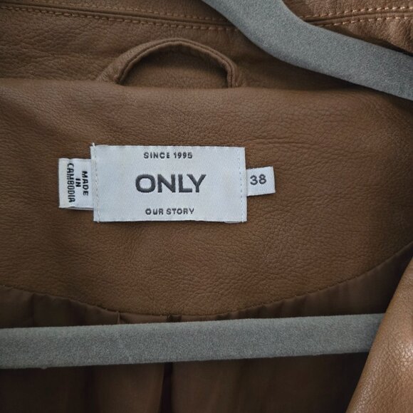 ONLY faux leather biker style jacket size 38 - Picture 2 of 4